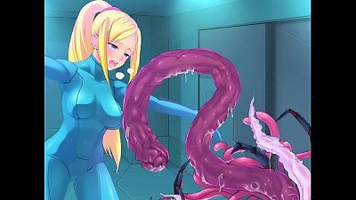 Samus Aran Space Pirate encounter