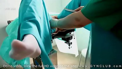 Exelent climax on gynecology chair