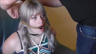 two teen women as restrain bondage abate