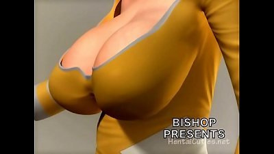mind-blowing 3d hottie tasting a rock-hard manhood