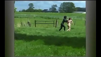 mature naked slave tormented by domina